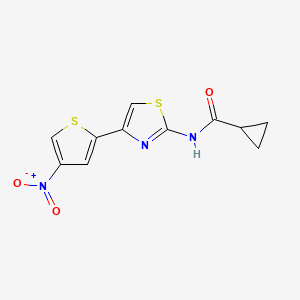 N-(4-(4-nitrothiophen-2-yl)thiazol-2-yl)cyclopropanecarboxamide