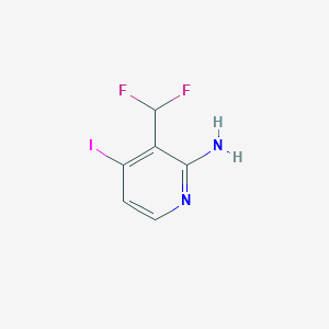 molecular formula C6H5F2IN2 B2983029 3-(Difluoromethyl)-4-iodopyridin-2-amine CAS No. 1804438-79-6