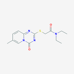 N,N-diethyl-2-(7-methyl-4-oxopyrido[1,2-a][1,3,5]triazin-2-yl)sulfanylacetamide