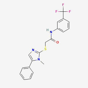 2-((1-methyl-5-phenyl-1H-imidazol-2-yl)thio)-N-(3-(trifluoromethyl)phenyl)acetamide