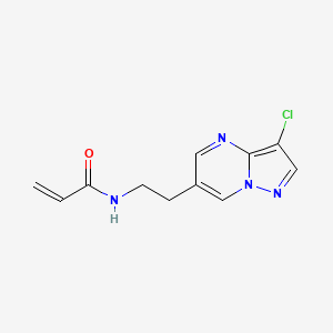 molecular formula C11H11ClN4O B2983062 N-(2-{3-chloropyrazolo[1,5-a]pyrimidin-6-yl}ethyl)prop-2-enamide CAS No. 2094716-16-0