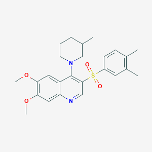 3-((3,4-Dimethylphenyl)sulfonyl)-6,7-dimethoxy-4-(3-methylpiperidin-1-yl)quinoline