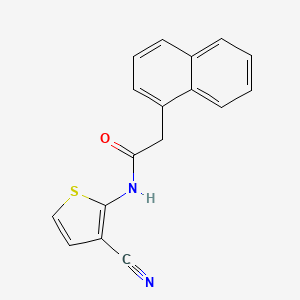 molecular formula C17H12N2OS B2983111 N-(3-cyanothiophen-2-yl)-2-(naphthalen-1-yl)acetamide CAS No. 863421-80-1