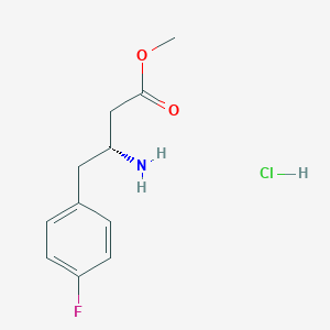 molecular formula C11H15ClFNO2 B2983124 methyl(3R)-3-amino-4-(4-fluorophenyl)butanoatehydrochloride CAS No. 2580094-66-0
