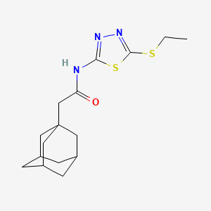 molecular formula C16H23N3OS2 B2983126 2-(adamantan-1-yl)-N-[5-(ethylsulfanyl)-1,3,4-thiadiazol-2-yl]acetamide CAS No. 391864-06-5