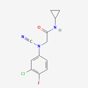 2-[(3-chloro-4-fluorophenyl)(cyano)amino]-N-cyclopropylacetamide