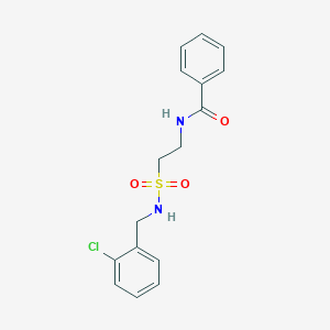 N-(2-(N-(2-chlorobenzyl)sulfamoyl)ethyl)benzamide