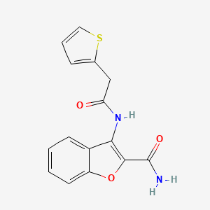 3-(2-(Thiophen-2-yl)acetamido)benzofuran-2-carboxamide