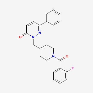2-{[1-(2-Fluorobenzoyl)piperidin-4-yl]methyl}-6-phenyl-2,3-dihydropyridazin-3-one