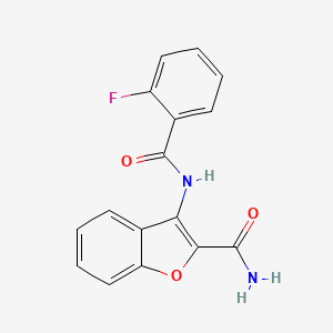 B2983167 3-(2-Fluorobenzamido)benzofuran-2-carboxamide CAS No. 898373-22-3