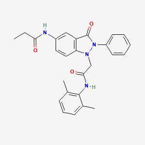 N-(1-(2-((2,6-dimethylphenyl)amino)-2-oxoethyl)-3-oxo-2-phenyl-2,3-dihydro-1H-indazol-5-yl)propionamide