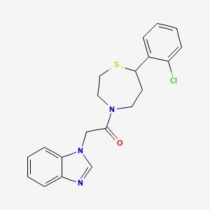 2-(1H-benzo[d]imidazol-1-yl)-1-(7-(2-chlorophenyl)-1,4-thiazepan-4-yl)ethanone