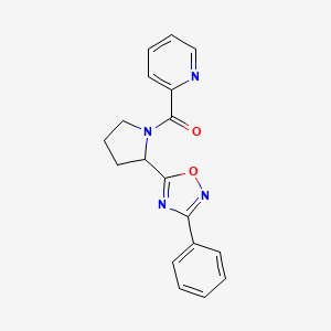 2-{[2-(3-Phenyl-1,2,4-oxadiazol-5-yl)pyrrolidin-1-yl]carbonyl}pyridine