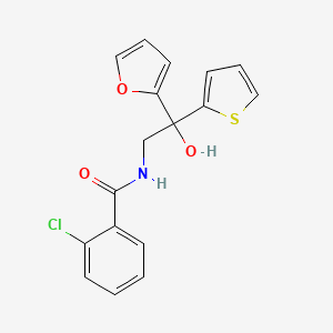 2-chloro-N-(2-(furan-2-yl)-2-hydroxy-2-(thiophen-2-yl)ethyl)benzamide