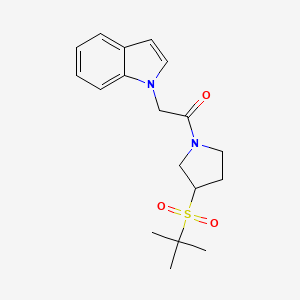 B2983219 1-(3-(tert-butylsulfonyl)pyrrolidin-1-yl)-2-(1H-indol-1-yl)ethanone CAS No. 1797278-97-7
