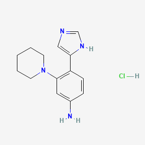 4-(1H-Imidazol-5-yl)-3-piperidin-1-ylaniline;hydrochloride