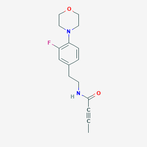 molecular formula C16H19FN2O2 B2983227 N-[2-(3-Fluoro-4-morpholin-4-ylphenyl)ethyl]but-2-ynamide CAS No. 2411224-13-8
