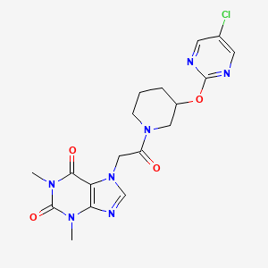 7-(2-(3-((5-chloropyrimidin-2-yl)oxy)piperidin-1-yl)-2-oxoethyl)-1,3-dimethyl-1H-purine-2,6(3H,7H)-dione