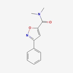 molecular formula C12H12N2O2 B2983263 N,N-dimethyl-3-phenyl-5-isoxazolecarboxamide CAS No. 169272-00-8
