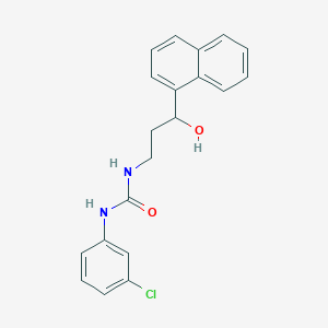 molecular formula C20H19ClN2O2 B2983277 1-(3-Chlorophenyl)-3-(3-hydroxy-3-(naphthalen-1-yl)propyl)urea CAS No. 1421442-51-4