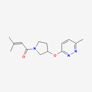 3-Methyl-1-(3-((6-methylpyridazin-3-yl)oxy)pyrrolidin-1-yl)but-2-en-1-one
