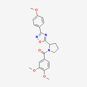 5-[1-(3,4-Dimethoxybenzoyl)pyrrolidin-2-yl]-3-(4-methoxyphenyl)-1,2,4-oxadiazole