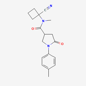 B2983306 N-(1-cyanocyclobutyl)-N-methyl-1-(4-methylphenyl)-5-oxopyrrolidine-3-carboxamide CAS No. 1797123-34-2