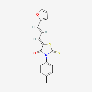 (Z)-5-((E)-3-(furan-2-yl)allylidene)-2-thioxo-3-(p-tolyl)thiazolidin-4-one