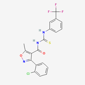 3-(2-chlorophenyl)-5-methyl-N-((3-(trifluoromethyl)phenyl)carbamothioyl)isoxazole-4-carboxamide