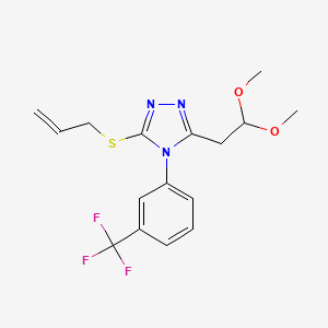 3-(allylsulfanyl)-5-(2,2-dimethoxyethyl)-4-[3-(trifluoromethyl)phenyl]-4H-1,2,4-triazole