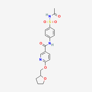 N-(4-(N-acetylsulfamoyl)phenyl)-6-((tetrahydrofuran-2-yl)methoxy)nicotinamide