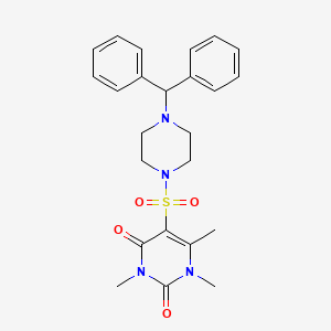 5-((4-benzhydrylpiperazin-1-yl)sulfonyl)-1,3,6-trimethylpyrimidine-2,4(1H,3H)-dione