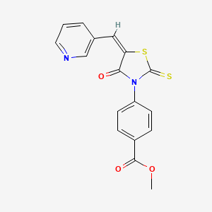 (E)-methyl 4-(4-oxo-5-(pyridin-3-ylmethylene)-2-thioxothiazolidin-3-yl)benzoate