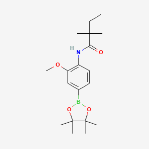 N-(2-methoxy-4-(4,4,5,5-tetramethyl-1,3,2-dioxaborolan-2-yl)phenyl)-2,2-dimethylbutanamide