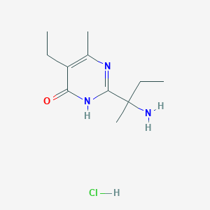 2-(2-Aminobutan-2-yl)-5-ethyl-6-methyl-1,4-dihydropyrimidin-4-one hydrochloride