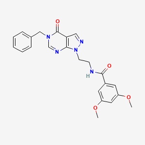 N-(2-(5-benzyl-4-oxo-4,5-dihydro-1H-pyrazolo[3,4-d]pyrimidin-1-yl)ethyl)-3,5-dimethoxybenzamide