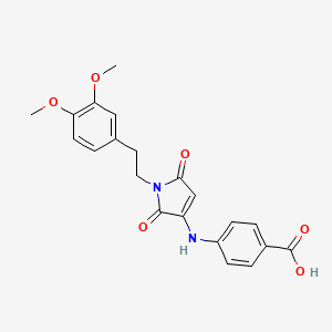4-((1-(3,4-dimethoxyphenethyl)-2,5-dioxo-2,5-dihydro-1H-pyrrol-3-yl)amino)benzoic acid