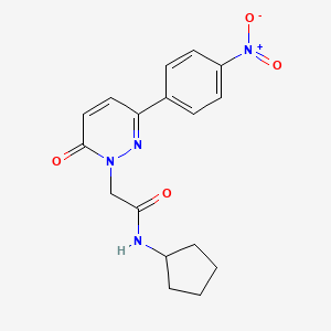 N-cyclopentyl-2-[3-(4-nitrophenyl)-6-oxopyridazin-1-yl]acetamide