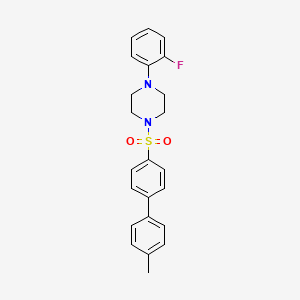 1-(2-Fluorophenyl)-4-[4-(4-methylphenyl)phenyl]sulfonylpiperazine