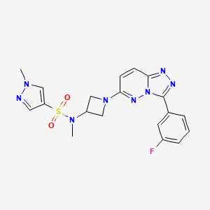 N-[1-[3-(3-Fluorophenyl)-[1,2,4]triazolo[4,3-b]pyridazin-6-yl]azetidin-3-yl]-N,1-dimethylpyrazole-4-sulfonamide