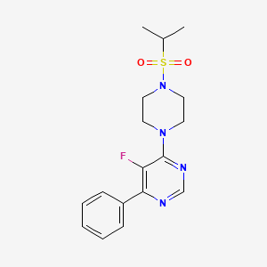5-Fluoro-4-phenyl-6-(4-propan-2-ylsulfonylpiperazin-1-yl)pyrimidine