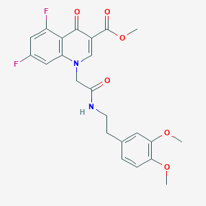 Methyl 1-[2-[2-(3,4-dimethoxyphenyl)ethylamino]-2-oxoethyl]-5,7-difluoro-4-oxoquinoline-3-carboxylate