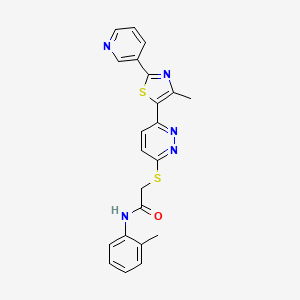 2-((6-(4-methyl-2-(pyridin-3-yl)thiazol-5-yl)pyridazin-3-yl)thio)-N-(o-tolyl)acetamide