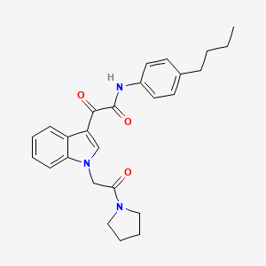N-(4-butylphenyl)-2-oxo-2-(1-(2-oxo-2-(pyrrolidin-1-yl)ethyl)-1H-indol-3-yl)acetamide