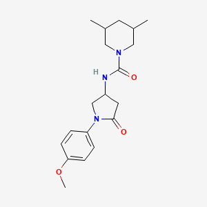 N-(1-(4-methoxyphenyl)-5-oxopyrrolidin-3-yl)-3,5-dimethylpiperidine-1-carboxamide