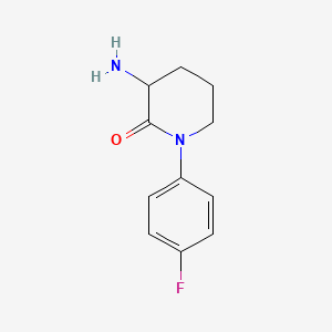 molecular formula C11H13FN2O B2983423 3-Amino-1-(4-fluorophenyl)piperidin-2-one CAS No. 1344011-41-1