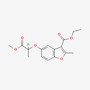 Methyl 2-[3-(ethoxycarbonyl)-2-methylbenzo[b]furan-5-yloxy]propanoate