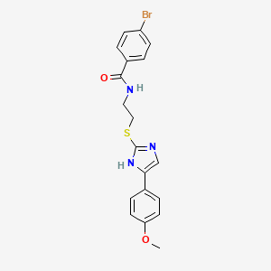 4-bromo-N-(2-((5-(4-methoxyphenyl)-1H-imidazol-2-yl)thio)ethyl)benzamide