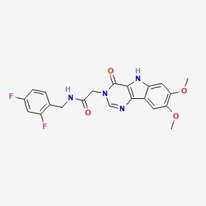 N-(2,4-difluorobenzyl)-2-(7,8-dimethoxy-4-oxo-4,5-dihydro-3H-pyrimido[5,4-b]indol-3-yl)acetamide