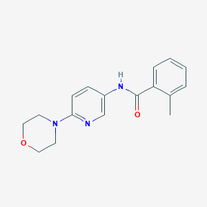 molecular formula C17H19N3O2 B2983465 2-methyl-N-(6-morpholino-3-pyridinyl)benzenecarboxamide CAS No. 383146-21-2